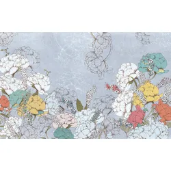 Fototapete KOMAR "Digitaldruck Vlies - Planting Peonies - Größe 400 x 250 cm", bunt, B:4m H:2,5m L:0,01m, Vlies, Tapeten, Wohnzimmer, Schlafzimmer