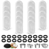 YeeQo 36 Stück Filter Katzenbrunnen, Ersatzfilter für Trinkbrunnen (18 Stück Kohlefilter Und 18 Stück Schaumfilter), Katzenbrunnen Filter für 2L/3.2L/4L Edelstahl Trinkbrunnen für Katzen Und Hunde