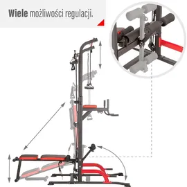 HMS PWL8325 MULTIFUNKTIONS-Klimmzug-HMS - Schwarz
