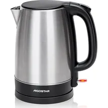 Aigostar 1,7 L, Wasserkocher Edelstahl , 2200W Elektrischer Wasserkocher mit Kalkfilter, Schwarz