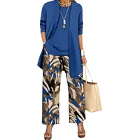 Lawawa Damen Hosenanzug Damen Hosenanzug 3 Teiliges Set Freizeitanzug Hosenanzüge Sets Outfits Vintage Lange Hose Abendanzug Outfit - 4XL
