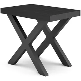 SKRAUT HOME Ausziehtisch 140 x 73 x 90 cm schwarz