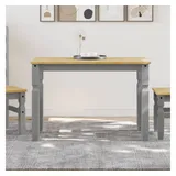 vidaXL Esstisch Corona Grau 112x60x75 cm Massivholz Kiefer