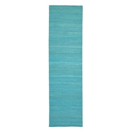 morgenland Wollteppich »Kelim Teppich handgewebt türkis«, rechteckig, blau