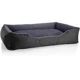 BedDog Hundebett Teddy 120 x 85 cm schwarz-grau