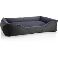 BedDog Hundebett Teddy 120 x 85 cm schwarz-grau