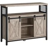 VASAGLE Sideboard 100 x 33 x 80 cm Grau