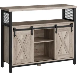 VASAGLE Sideboard 100 x 33 x 80 cm Grau