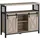 VASAGLE Sideboard 100 x 33 x 80 cm Grau