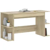 vidaXL Schreibtisch Sonoma-Eiche 140x50x75 cm Holzwerkstoff