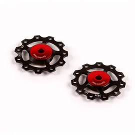 Cema Schaltrollen Shimano 9/10/11-fach, SRAM 10/11-fach Edelstahl - Schwarz