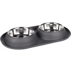 Futter- und Wassernapf Duo Dinner Grafa dunkelgrau 2 x 220 ml