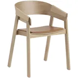 Muuto Cover Armlehnstuhl, refine leder cognac / eiche natur