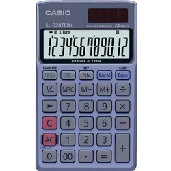 Casio Taschenrechner SL-320TER+ 12-stellige Anzeige Blau