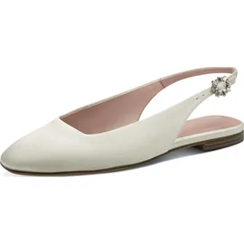 TAMARIS Damen Sling Pump flach, weiß, 41 EU