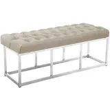 CLP Sitzbank Amun Stoff Edelstahl creme/120 cm