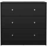 CaliCosy Schubladenkommode 72,4 x 68,3 x 30,1 cm Schwarz