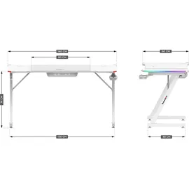 huzaro Hero 3.3 Gaming Tisch Weiß PC