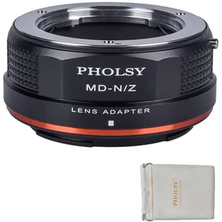PHOLSY Objektivadapter Kompatibel mit Minolta Rokkor MD/MC/SR Objektiv und Nikon Z Mount Kameragehäuse Kompatibel mit Nikon Z fc, Z30, Z9, Z8, Z6 ii, Z7 ii, Z6, Z7, Z5, Z50, MD auf Nikon Z