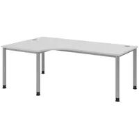 Bümö Schreibtisch Grau, Nachbildung, L-Form, 200x74x120 cm, FSC Mix,