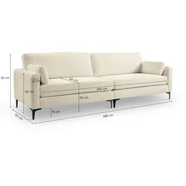 MID.YOU Viersitzer-Sofa Venti Creme
