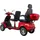 ECONELO E-Seniorenmobil Vista Quarter-1L 1000 Watt 4-Rad Komfort Sitz Grau/Rot