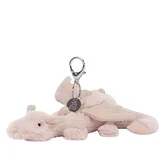 Lila Dragon Bag Charme JellyCat Katze Schlusselbund weiche Pluschspielzeug NWT Ca