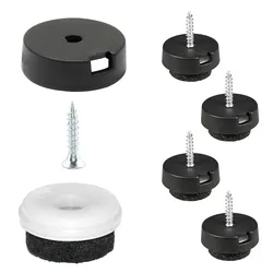 WAGNER QuickClick® Filzgleiter robust NATURAL - zum Schrauben, 4x Basis & Schraube & Einsatz Ø 20 mm, DE Ware - 15785100