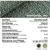xonox Ecksofa Strukturstoff L-Form 3-Sitzer Petrol