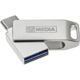 MyMedia My Dual USB 3.2 Gen 1 /USB C Drive 128GB USB-Stick 128 GB Silber 69271 USB-A (USB 3.2 Gen 1), USB-C®