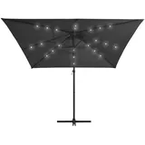 vidaXL Ampelschirm mit LED-Leuchten 250 x 250 cm