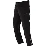 Terrax Workwear Arbeitshose im sportlichen Look - Bundhose mit reflektierenden Details in Schwarz 58