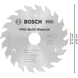 BOSCH Standard for Multi Material Kreissägeblatt 1 St.