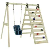 Rebo Schaukelkombination Marineblau Holz