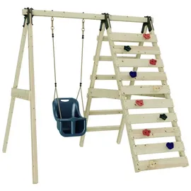 Rebo Schaukelkombination Marineblau Holz