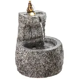 Dehner Granit-Gartenbrunnen Froschkönig ca. Ø50/H55 cm, grau