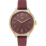 ICE-Watch - Ice Time Red Champagne - Rot Damenuhr mit Lederarmband 013063 - Rot/Rot