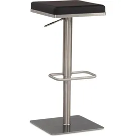 FineBuy Barhocker FineBuy Tresenhocker Schwarz Kunstleder Edelstahl Barstuhl Modern