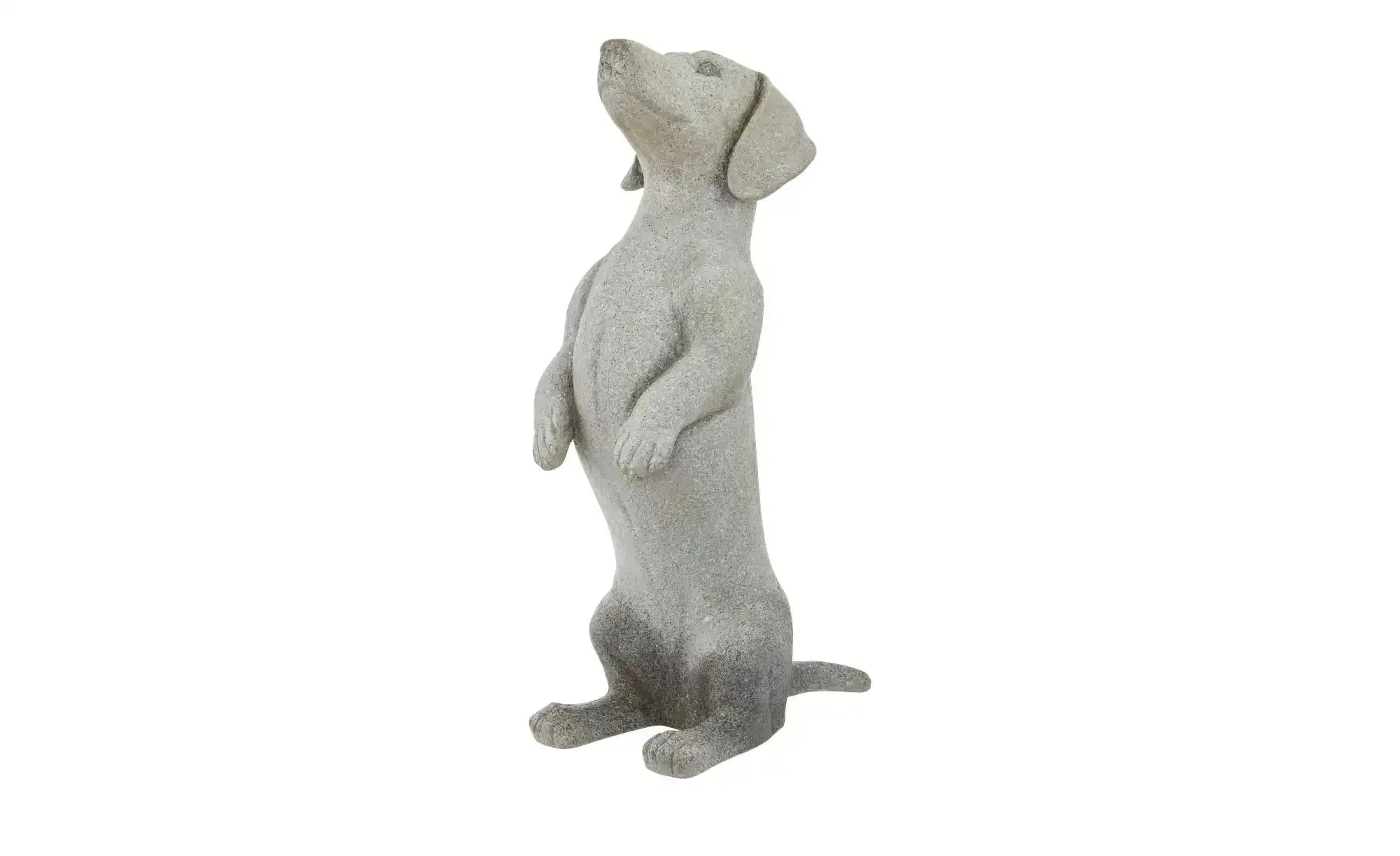 HOME STORY Deko Figur Dackel   , grau , Polyresin (Kunstharz) , Maße (cm): B: 12,9 H: 40,7 T: 24.5