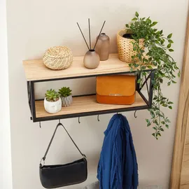 CARO-Möbel Wandgarderobe Armando 62 x 35 x 20 cm Braun