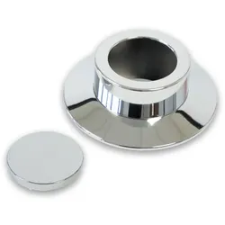 Manschette 60mm für Unterputz Wasserzähler mit Rosette und Ring verchromt (Ausführung: Ring verchromt mit Blinddeckel)