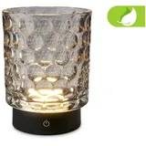 Briloner Leuchten Tischleuchte LED Tischlampe Wohnzimmer Flur Indoor Outdoor, LED fest integriert, 2700K - Extra - Warmweiß, Tischlampe kabellos 15 x 11 cm Blau 2W Wohnzimmer Flur Outdoor Aussen grau