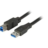 EFB-Elektronik USB-Verbindungskabel A-B 3,0m USB 3.0 schwarz K5236.3