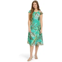 Betty Barclay Chiffonkleid Sommerkleid Blau/Grün 36