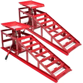 Wiltec Wagenheber Stahl 2000 kg rot höhenverstellbar