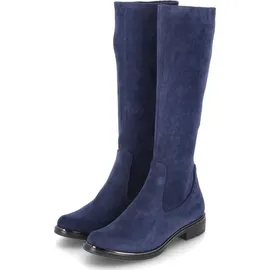 CAPRICE Damen Stiefel ohne Absatz Kniehoch Vegan, Blau