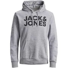 JACK & JONES Corp Logo Kapuzenpullover Light Grey Melange L