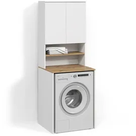livinity Paolina Waschmaschinenschrank 68 x 88,2 cm Weiß/Artisan Holzwerkstoff