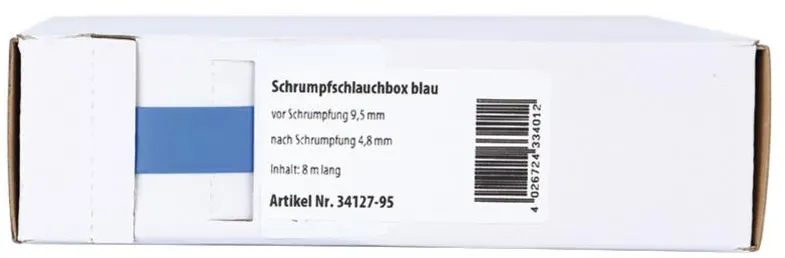  Schrumpfschlauch blau Ø 9,5 mm/ Länge: 8 m 