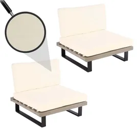 Mendler HWC-H54 Garten-Sessel 2er-Set 0 x 0 x 0 cm grau